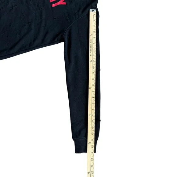 Givenchy Paris Distressed Black Crewneck Sweatshirt Size S - Picture 7 of 12